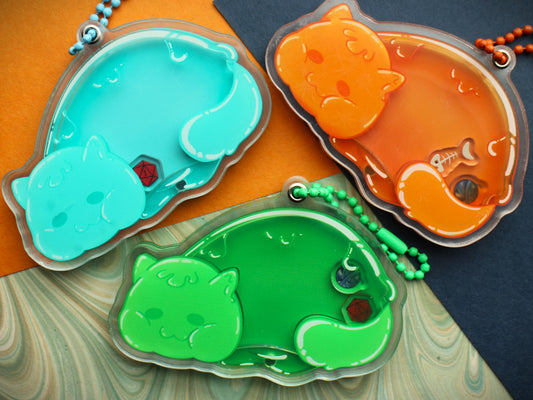Gelatinous Cat Fillable Shaker Charms