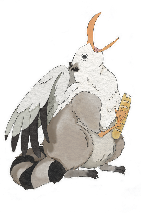 Pnelson the Trash Griffin Sticker