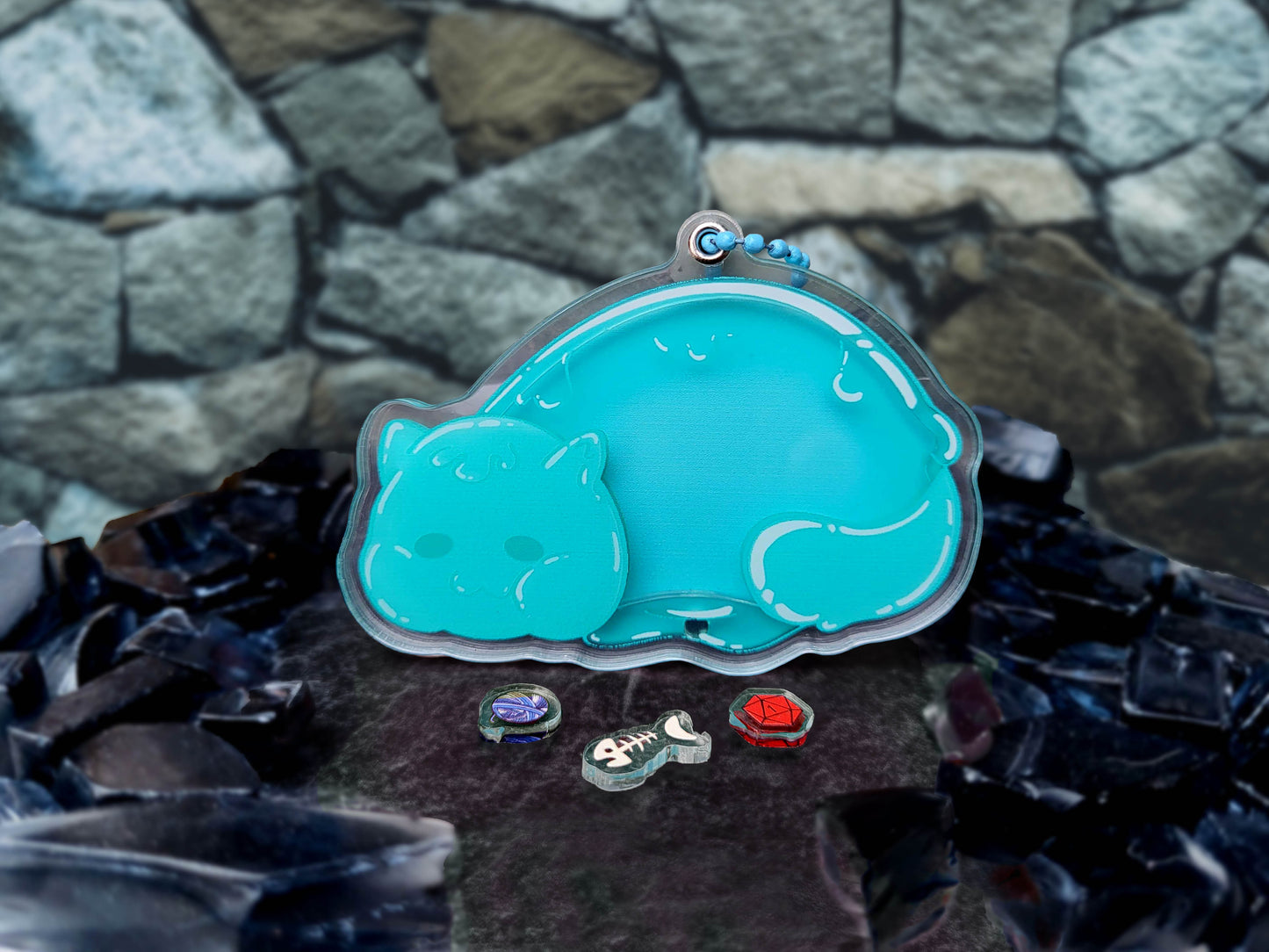 Gelatinous Cat Fillable Shaker Charms