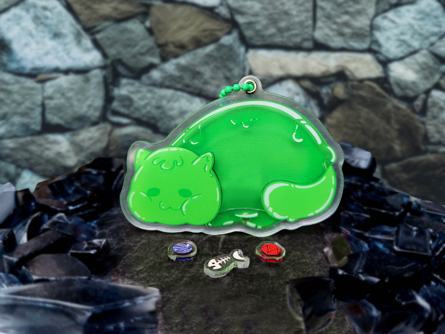 Gelatinous Cat Fillable Shaker Charms