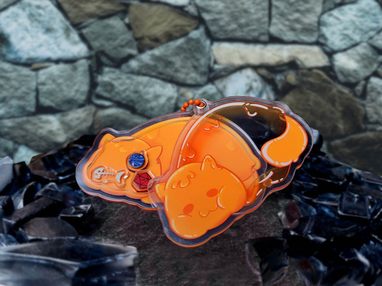 Gelatinous Cat Fillable Shaker Charms