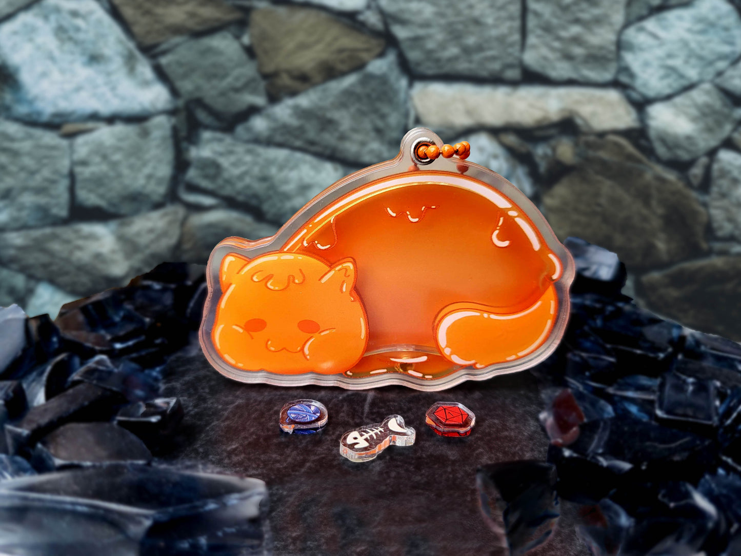 Gelatinous Cat Fillable Shaker Charms